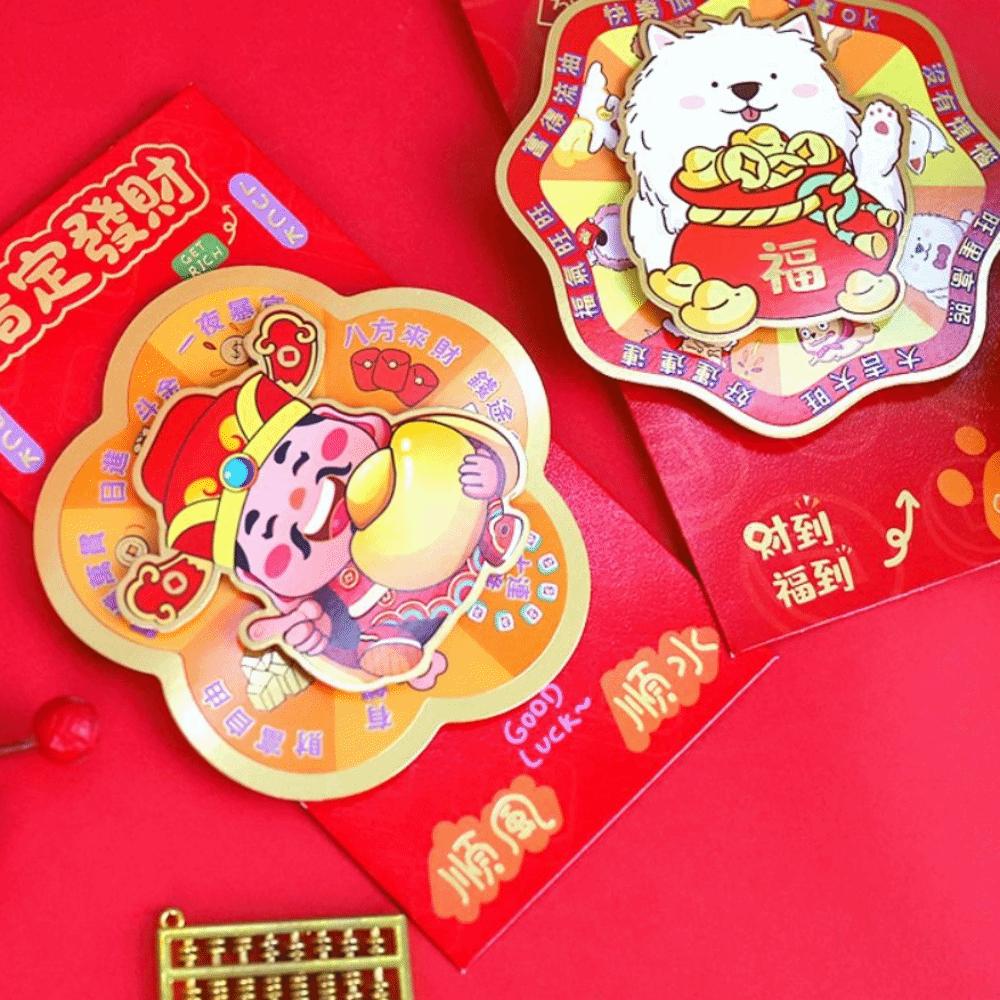 Blessing Lucky Gifts Cartoon Red Packets God of Wealth Envelopes New Year Celebration