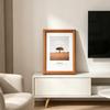 Photo Frame Rectangular Picture Frame for Wall Mounting or Tabletop Display Standing Desktop Wood Photo Frame with Clear Cover