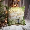 Books Anne of Green Gables Cushion Cover Premium Comfort Reversible Pillow Cove -Two in One Design for Any Room & Car Interior