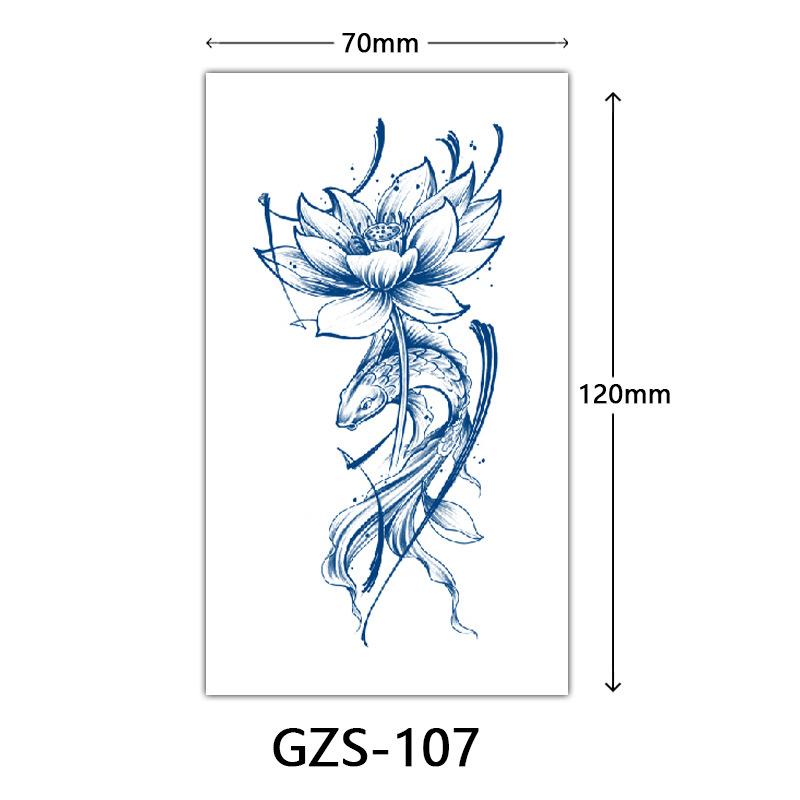 Flower Herbal Semi-Permanent Tattoo Sticker, Small Picture Juice Tattoo Sticker, Sweat-Proof Tattoo