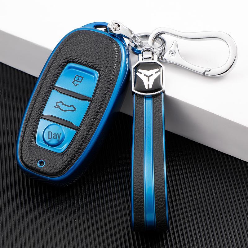 Luxury Leather Key Case for FAW Hongqi H7, Ehs3, and Eqm5 - Unisex Car Accessory