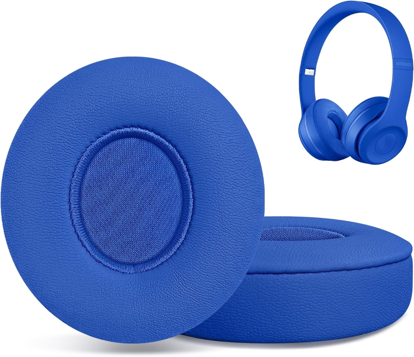 Replacement headphone pads - for Solo 3 and Solo 2 Wireless- protein leathe синий
