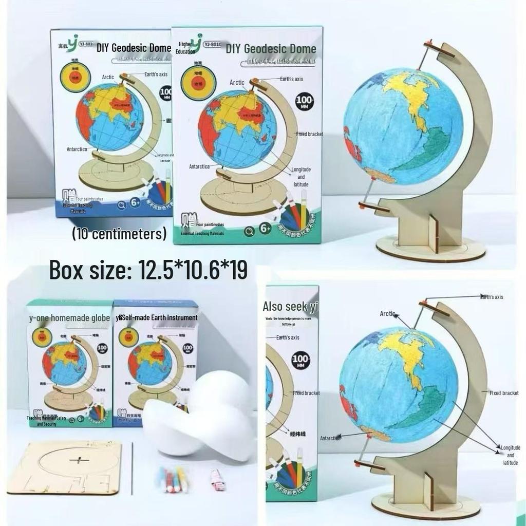 DIY Globe Educational Toy Kit for Kids 6+ - Science Experiment Model