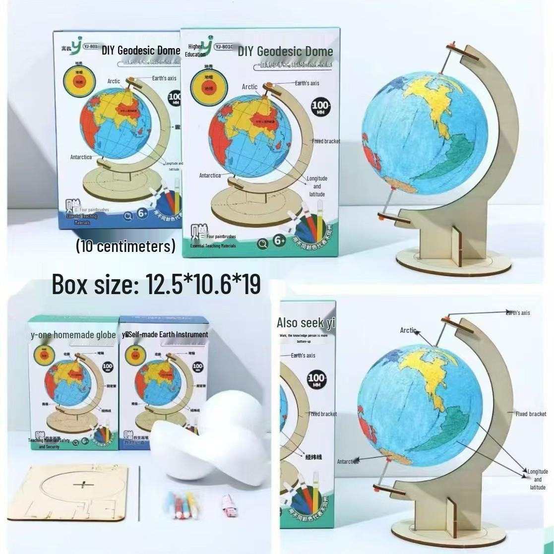 DIY Globe Educational Toy Kit for Kids 6+ - Science Experiment Model