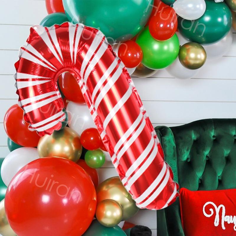 143pcs Red Green Merry Christmas Balloon Garland Arch Kit Christmas Balloon Crutch Natal Xmas Decor for Christmas New Year Party