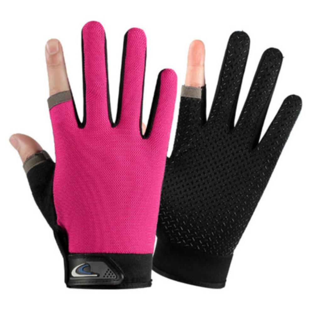 Spring and summer gloves outdoor sports cycling touch screen breathable non-slip sunscreen mesh bicycle fishing gloves