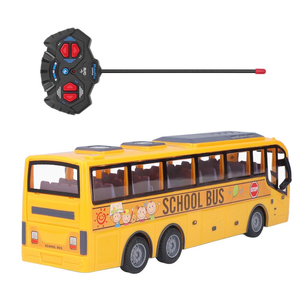 Remote Control Bus Children Simulated LED Light RC School Bus Electronic Vehicle Toy Birthday Gift
