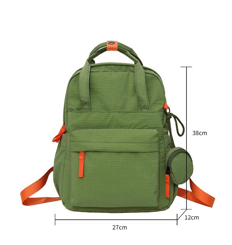 2025 Women's Fashion Textured Casual Backpack - Solid Color, Versatile for Commute & Travel