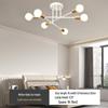 Nordic Magic Ball Multi-Branch Iron Chandelier for Bedroom Ceiling