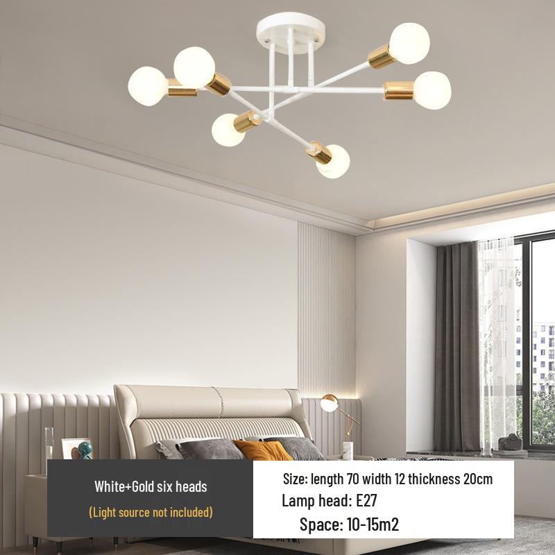 Nordic Magic Ball Multi-Branch Iron Chandelier for Bedroom Ceiling