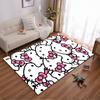 "Cartoon Cat Pattern Carpet with Pink Bow Design for Living Room Decor" Suitable for Use As an Anti-slip for Living Room Bedroom Sofas