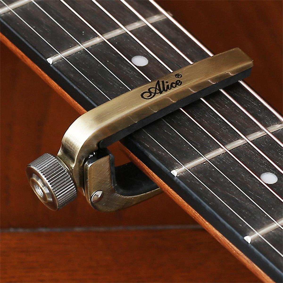

Alice Guitar Capo Adjustable Roller Metal Quick Change Tune for Electric Acoustic Guitar, Bass, Violin, and Ukulele