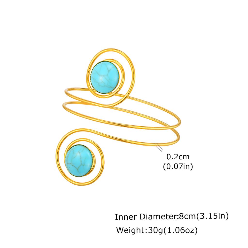 Upper Arm Armlet Bracelets for Women, Fashion Creative Spiral Line Adjustable Armband Cuff Bangle, Luxury Aesthetic Jewelry