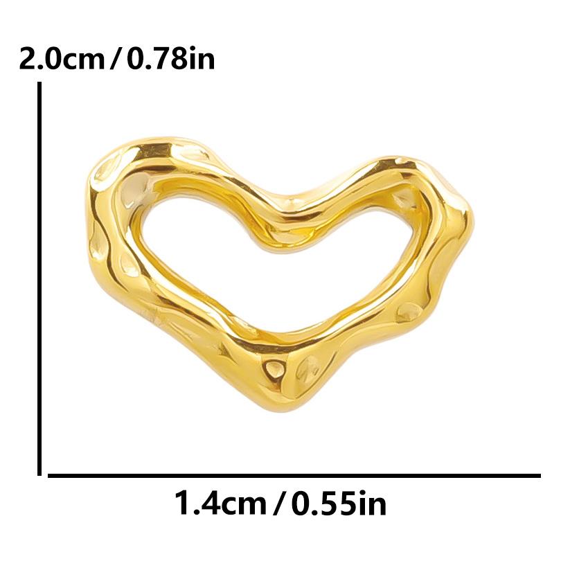 6 Stück/Los Unregelmäßige Geometrische Hohlverbinder Anhänger Edelstahl Charms Für Schmuckherstellung Zubehör Goldfarbe Oval Rund