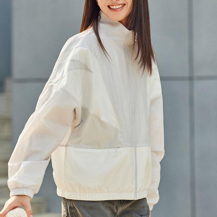 ANTA Life Collection Jackets Women's Sand Grain Gray Stand Collar Moderate Other 162238609-5