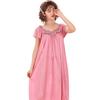 Women Oversized Nightdress Short Sleeve Lace Patchwork Nightgown Short Sleeve Sleepwear Pajam
