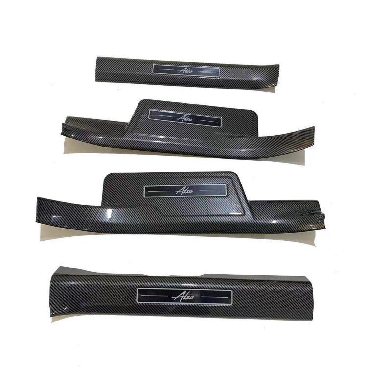 AVANZA ALZA Carbon Fiber Door Sill Strips for Interior & Exterior Protection