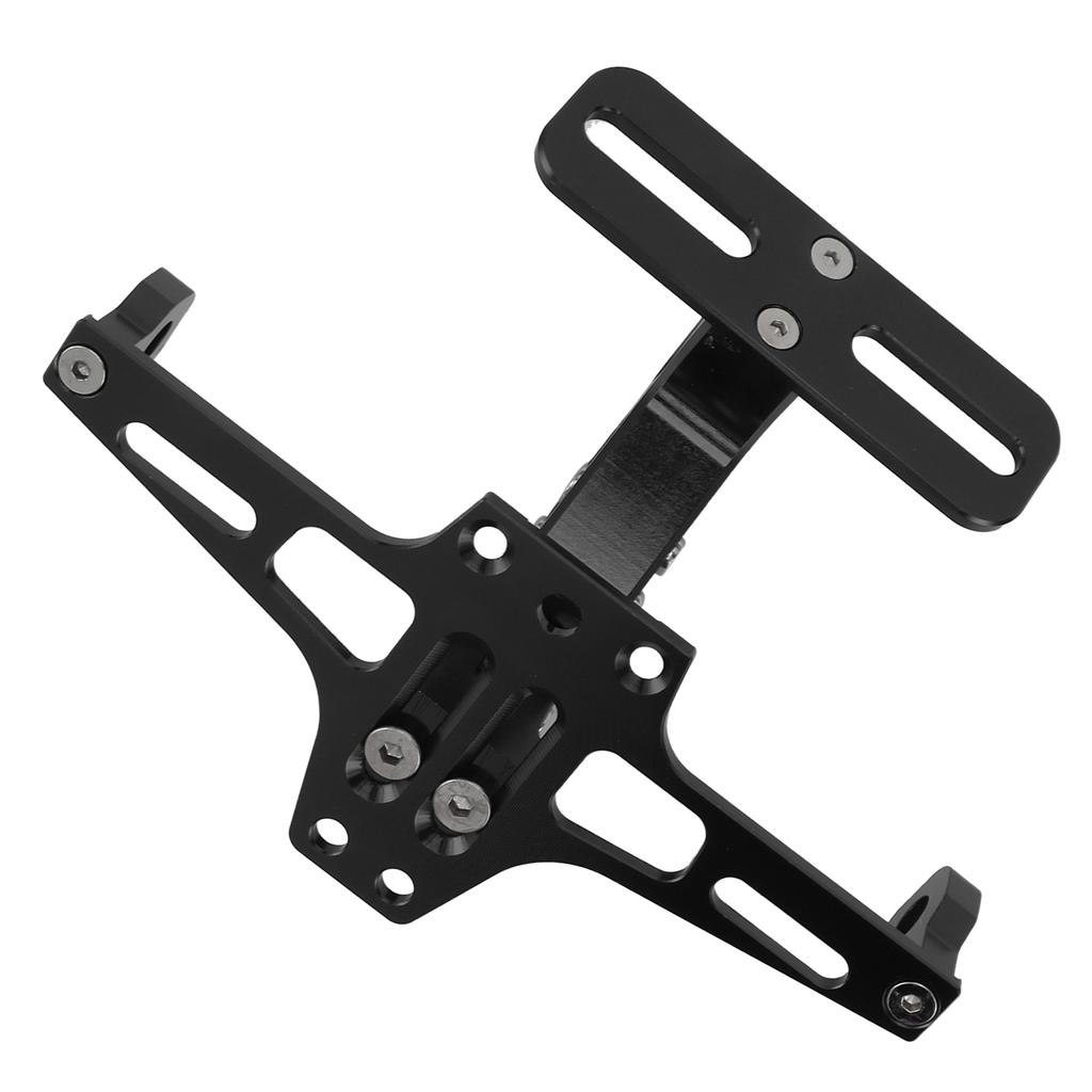 Motorcycle License Plate Bracket CNC Aluminium Alloy Universal Adjustable Motorcycle License Plate Holder Black