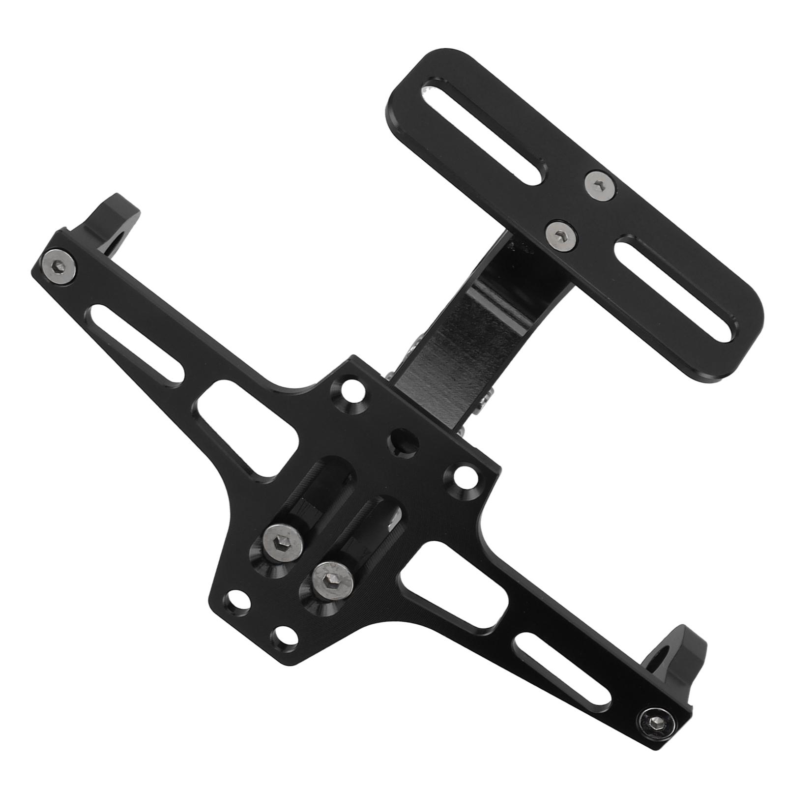

Motorcycle License Plate Bracket CNC Aluminium Alloy Universal Adjustable Motorcycle License Plate Holder Black чёрный