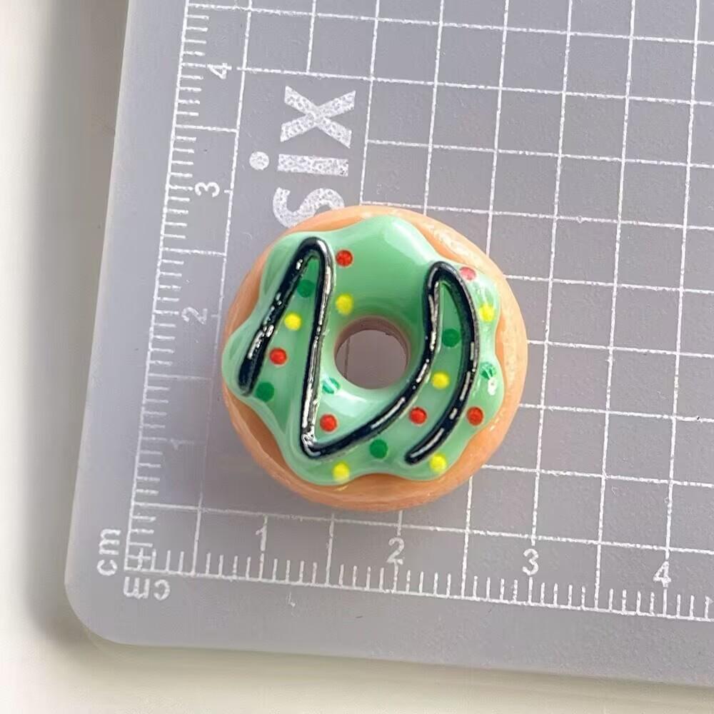 10/100Pcs Resin Donuts Miniatures Flatback Dollhouse Decor Accessories Charms Diy Craft Supplies Scrapbooking
