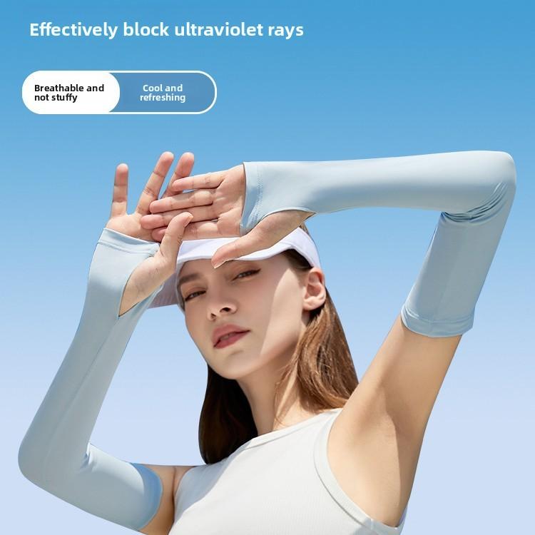 Ice silk sun protection sleeves for summer, unisex ice silk sleeves for sun protection, outdoor driving arm guards, UV protection ice sleeves