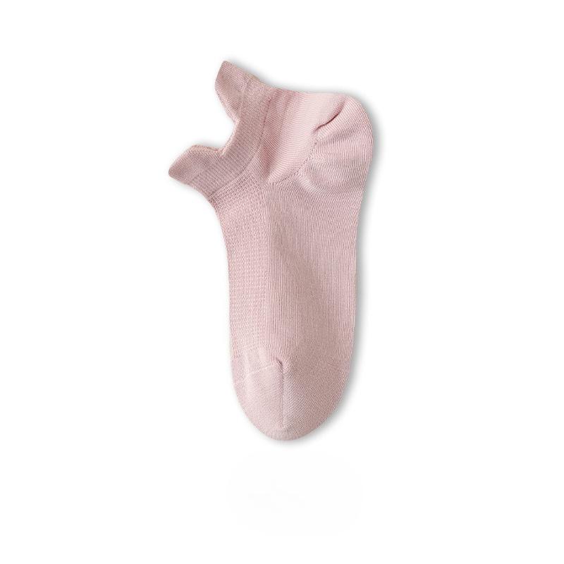 Summer Women's Ear Lift Mesh Women's Socks Solid Color Short Socks Style Breathable Boat Socks Invisible Socks