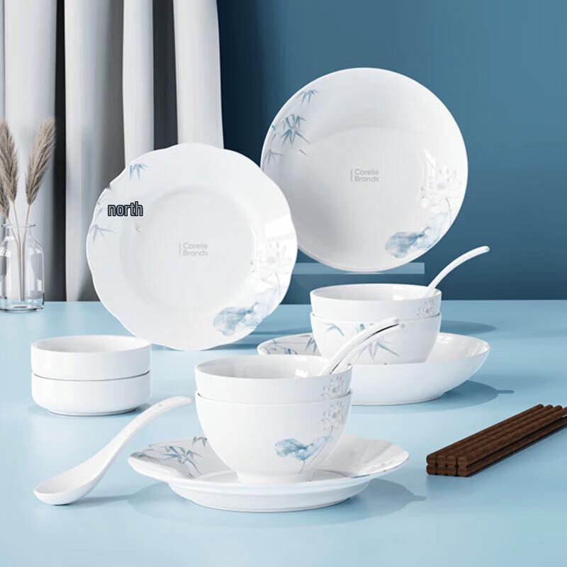 Corelle Bamboo Dew & Lotus Wind 18-Piece Dinnerware Set