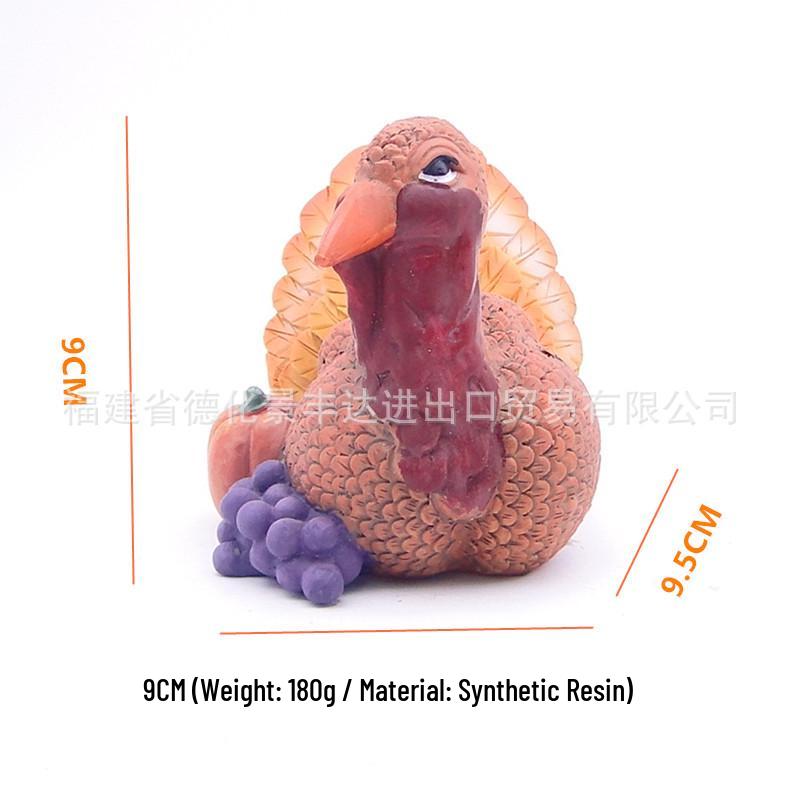 Resin Thanksgiving Pine Cone Turkey Decoration Ornament
