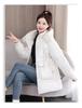Women's Autumn and Winter Coat Solid Color Hooded Large Pocket Mid-length Loose Thickened Windproof Women's Jacket 5 Colors