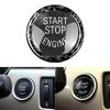 ABS Carbon Fiber Start Stop Button Cover Kit Protective Trim Rings Car Decor for BMW E90 E92 E93 320i Z4 E89 Interior Upgrade