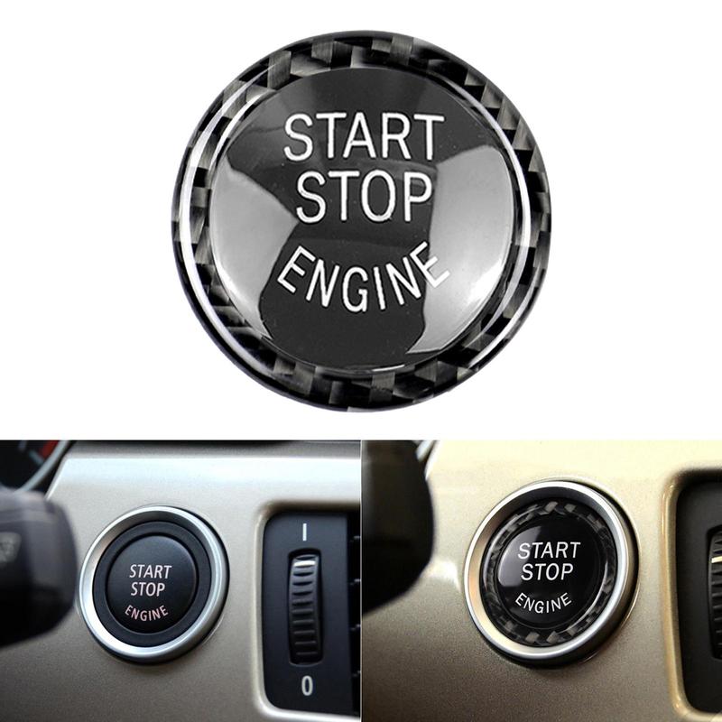 Car Styling Engine Start Stop Button Sticker Protector ABS Carbon Fiber Protective Cover Rings for BMW E90 E92 E93 320i Z4 E89