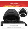 Men's Dual-Control USB Heated Cotton Coat with Nine-Zone Electric Heating