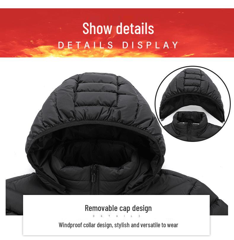 Men's Dual-Control USB Heated Cotton Coat with Nine-Zone Electric Heating