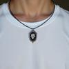 Stylish Skull Charm Necklace Stylish Zinc Alloy Adjustable Neckchain Lightweight Design For Festive Occasions Daily Use