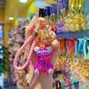 Bear Resin Keychain With Glitter Gradient Finish For Gift Giving And Decoration
