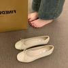 Spring Butterfly-knot Women Ballet Flats Shallow Slip On Casual Soft Sole Women's Leather Shoes 2025