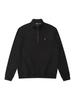 Men's Half-Zip Stand Collar Polo Hoodie with Embroidered Horse Logo