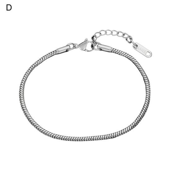 Dámský Náramek Hadí Kost Řetízek Titanová Ocel Leštěný Hip Hop Individuální DIY Náramky na Zápěstí Sváteční Dárek Nákupy Pracovní Večírek Náramek