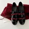 Cowhide version~ British style bow small leather shoes women's platform loafers genuine leather black one-pedal lazy single shoes