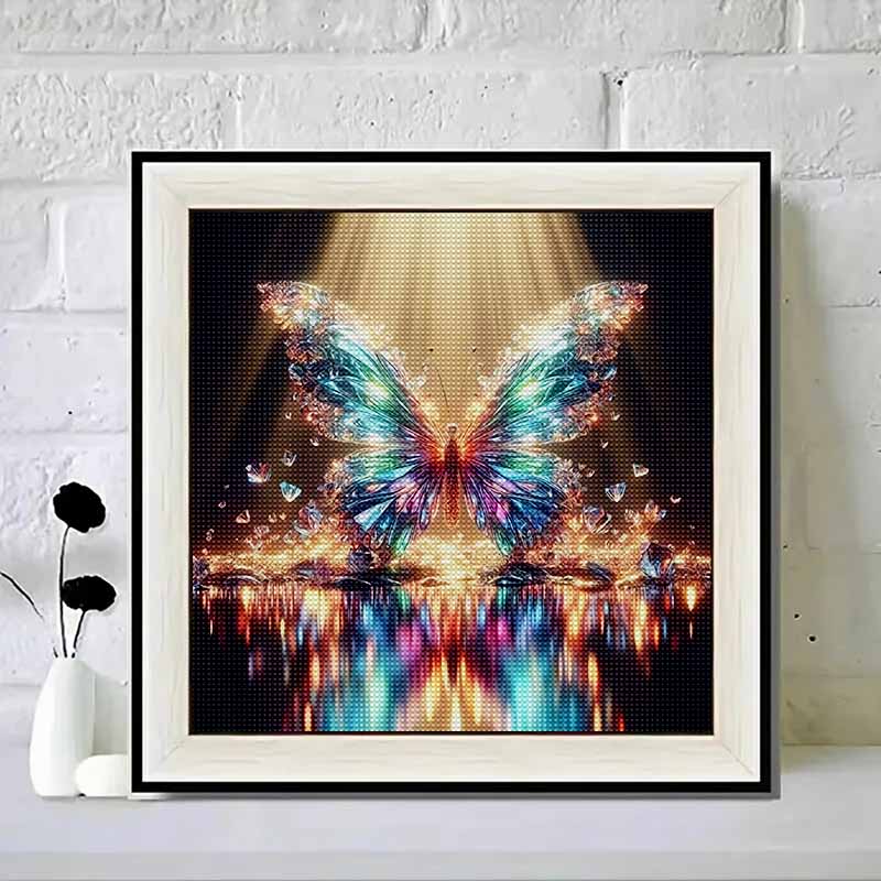 

New Arrival 5D DIY Full Circle Diamond Painting Crystal Butterfly Embroidery Cross Stitch Home Decor Gift 20x20cm