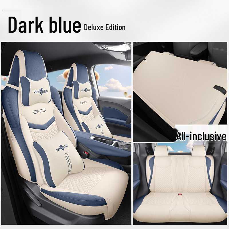 Breathable Fabric Linen Car Seat Covers for BYD Seagull (Five-Seater, Universal Fit)