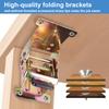 Folding Bracket 0° 90° 180° Iron Folding Lock Extension Table Chair Bed Leg Foldable Support Brackets Hinge Self Lock Hinges