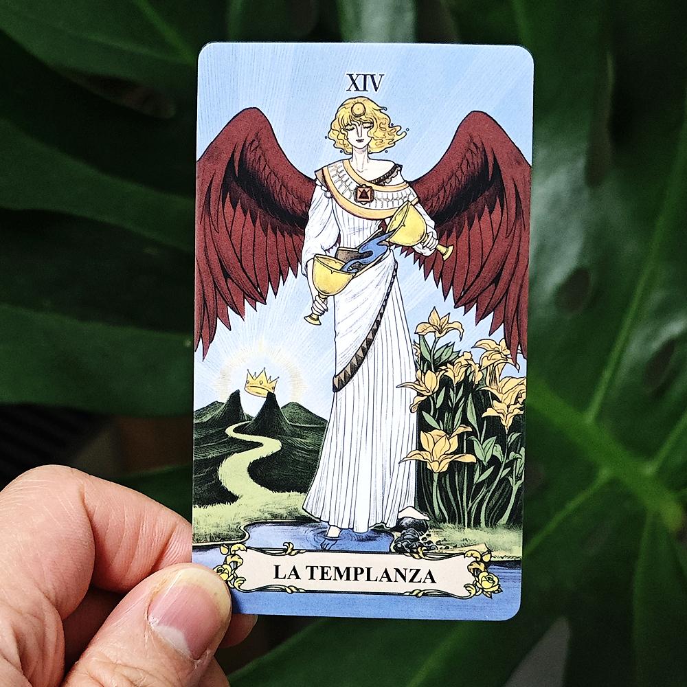 Secret Mirror Tarot Deck 78 ცალი თანამედროვე ტაროს ბარათები სამკურნალო ენერგიით სიცოცხლის ჩრდილების გასანათებლად და მსუბუქი ესპანური 10,3*6 სმ