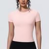 New-style Sports-inspired, Figure-hugging, Short-sleeved, Breathable Yoga T-shirt for Running, Training and Fitness – Women’s Top