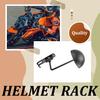 Suport pentru căști de motocicletă Rotație de 180° Suport de depozitare pentru căști de perete Suport pentru căști din aliaj Cârlig pentru căști de biciclete