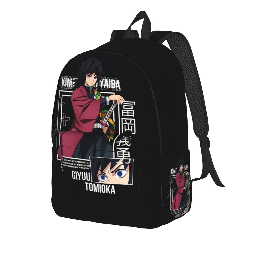 Fashion Demon Slayer Backpack Shounen Manga Mochilas High Street High School Retro Washable Rucksack