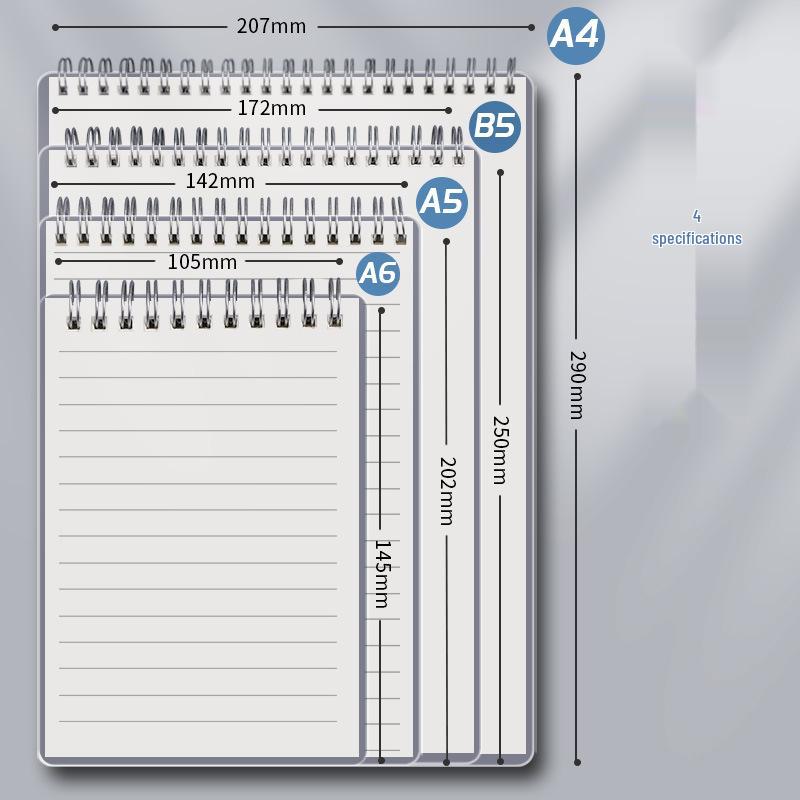 Premium Minimalist Spiral Notebook - B5, Top-Bound, Extra Thick for Students