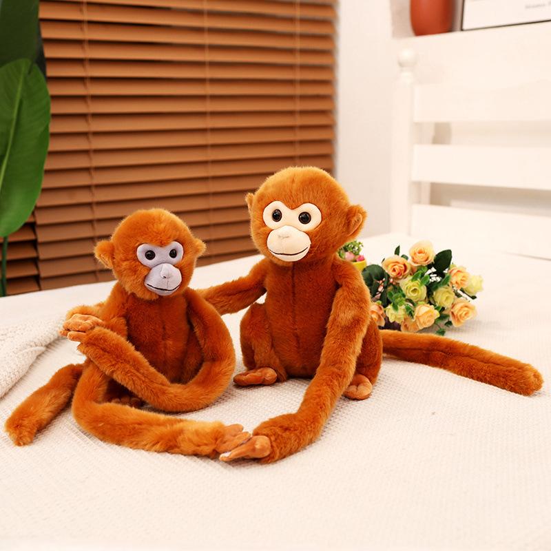 Cartoon Golden Monkey Doll Plush Toy Long Arm Monkey Orangutan Doll Curtain Buckle Children'S Soothing Doll