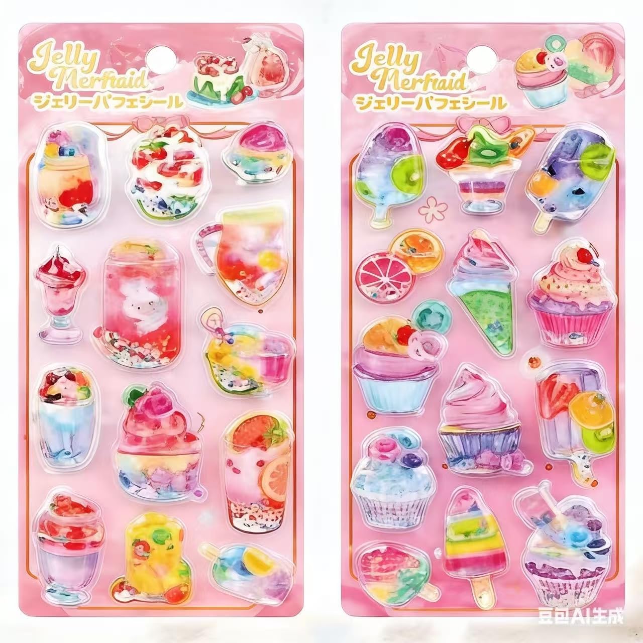 

Kofugs Water-Inclusive Seal Shizuku-chan 3D Puffy Encouragement Sticker 2 Pieces Notebook Decoration DIY Creative Unique Cute Gift No.002