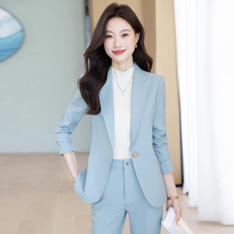 

2026 Women s Professional Casual Suit Set: Spring/Autumn Stylish Jacket and Pants S